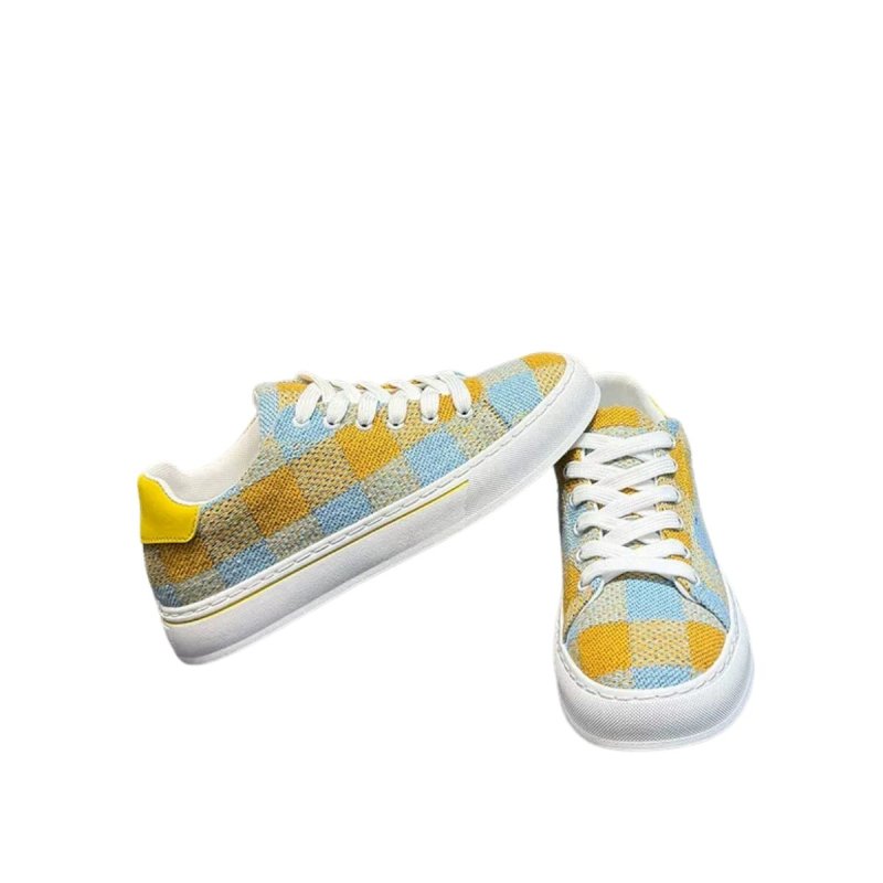 画像6: UnisexCheckered Damier Lace-Up Platform Sneakers 　ユニセックス 男女兼用 チェックダミエレースアッププラットフォームスニーカー (6)