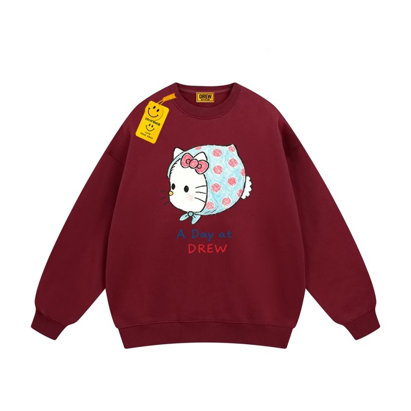 画像5: Unisex Polka-dot Scarf Kitty Style Sweatshirt shirts ユニセックス 男女兼用プリントドットスカーフキティースタイルスウェットシャツ スウェットトレーナー (5)
