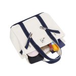 画像2: Small Canvas Boat Canvas Tote Bag BOATKIN BAG BK Piping Tote Bag  キャンバス パイピング ボートキン トート バッグ スモール (2)