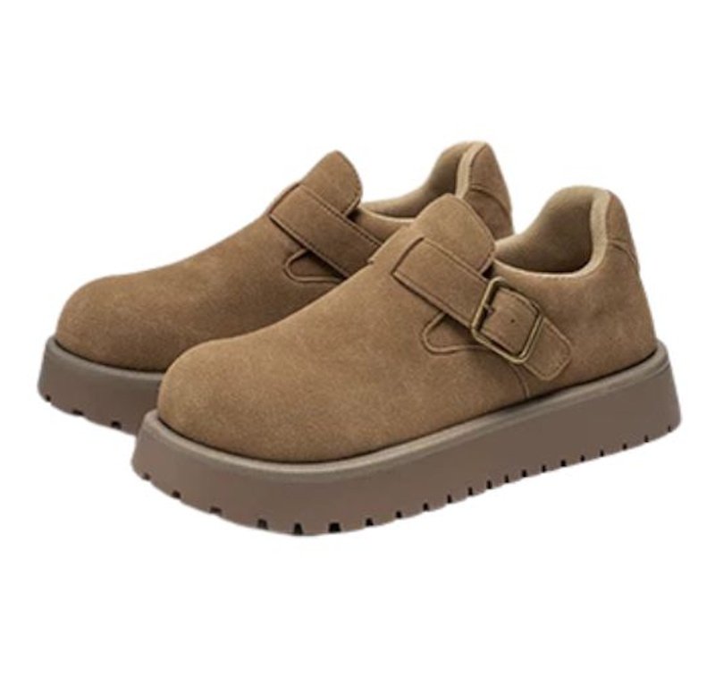 画像1: Mens Unisex Wide-Toe Leather Slip-Ons Sneakers  ビッグトゥレザースリッポンローファースニーカー シューズ (1)