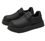 画像2: Mens Unisex Wide-Toe Leather Slip-Ons Sneakers  ビッグトゥレザースリッポンローファースニーカー シューズ (2)