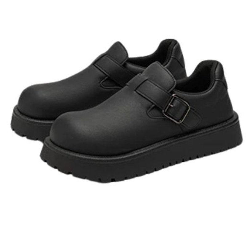 画像2: Mens Unisex Wide-Toe Leather Slip-Ons Sneakers  ビッグトゥレザースリッポンローファースニーカー シューズ (2)