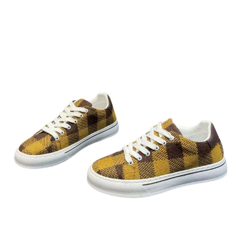 画像5: UnisexCheckered Damier Lace-Up Platform Sneakers 　ユニセックス 男女兼用 チェックダミエレースアッププラットフォームスニーカー (5)