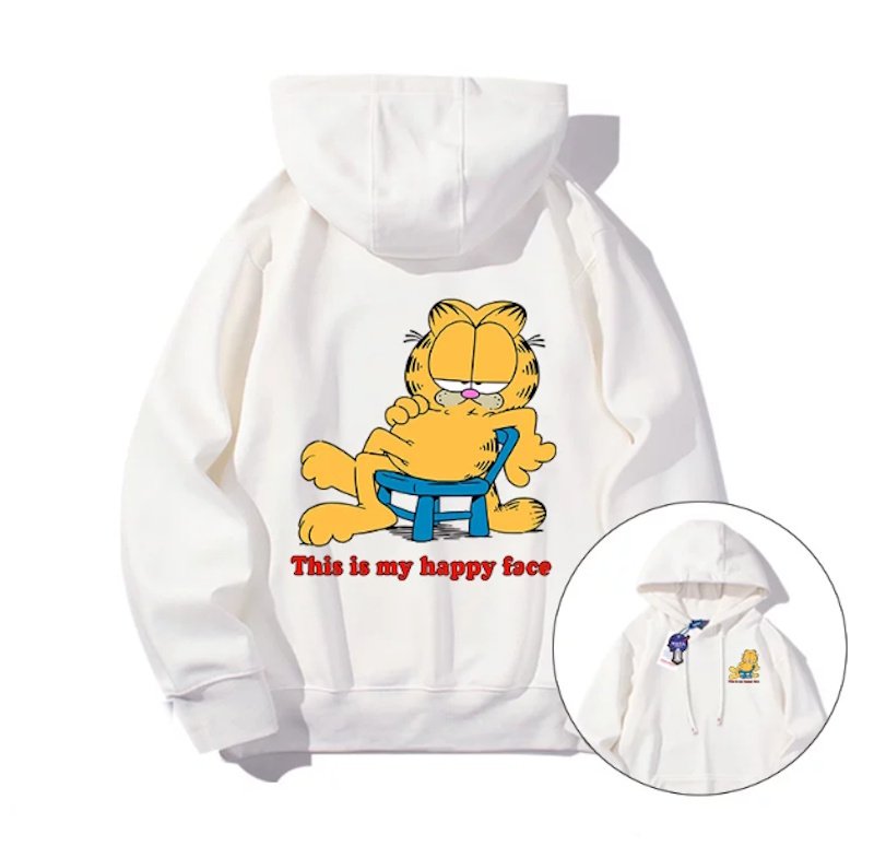画像2: Unisex Relaxed Garfield Hoodie　ユニセックス 男女兼用リラックスガーフィールドプリント フーディーパーカースウェット (2)