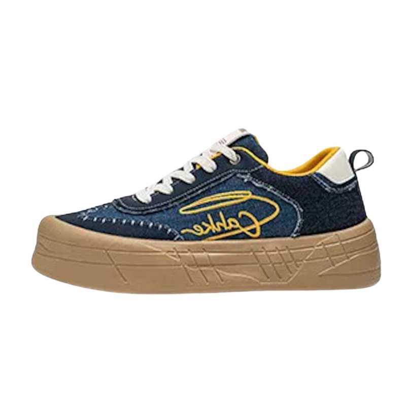 画像1: Unisex Platform Canvas German-Style Lace-Up Sneakers　ユニセックス 男女兼用 厚底キャンバスジャーマニースタイルレースアップスニーカー (1)