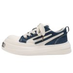 画像1: Unisex Big-Head & Metal-Accented Platform Lace-Up Sneakers　ユニセックス 男女兼用 厚底ビッグヘッド＆メタルレースアップスニーカー (1)