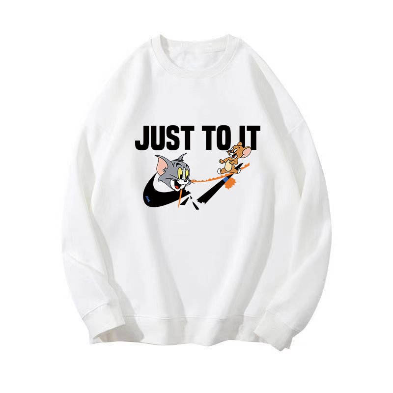 画像3: SALE セール Nasa Tom & Jerry JUST TO IT Broken Swoosh print Sweat Shirt  ユニセックス 男女兼用 ナサ トムとジェリー トム＆ジェリー ブロークンスウッシュ プリント スウェットシャツ トレーナー  (3)