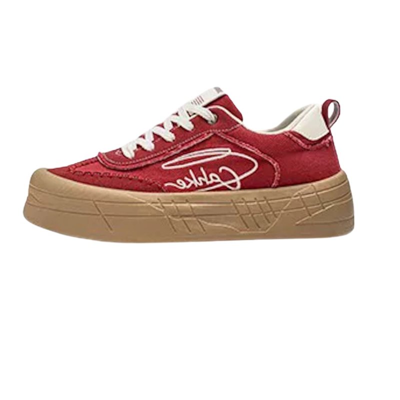 画像2: Unisex Platform Canvas German-Style Lace-Up Sneakers　ユニセックス 男女兼用 厚底キャンバスジャーマニースタイルレースアップスニーカー (2)