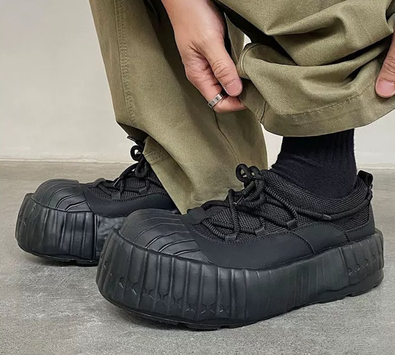 画像3: Unisex Chunky-soled outdoor-style lace-up sneaker boots　ユニセックス 男女兼用 厚底チャンキーソールレースアップアウトドアスタイルスニーカーブーツ (3)