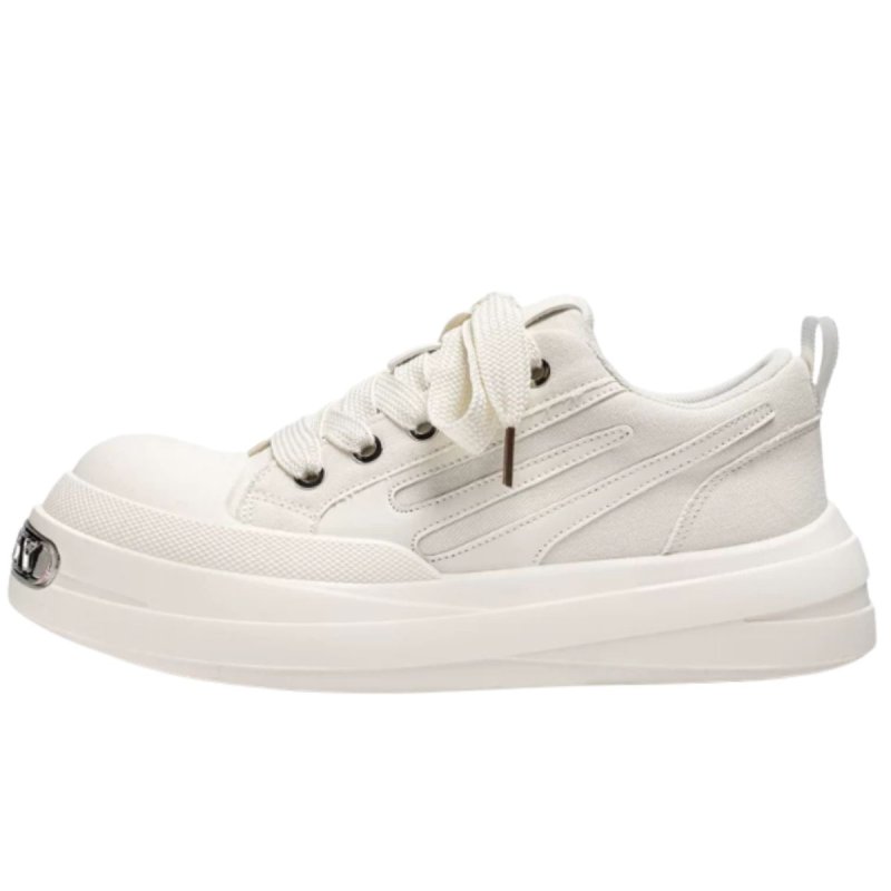 画像4: Unisex Big-Head & Metal-Accented Platform Lace-Up Sneakers　ユニセックス 男女兼用 厚底ビッグヘッド＆メタルレースアップスニーカー (4)