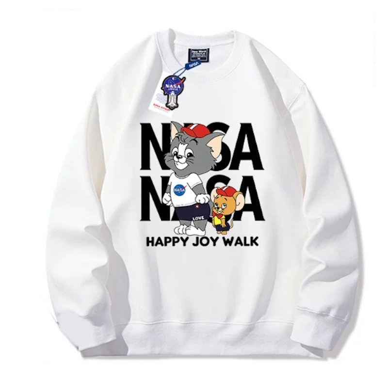 画像2: Unisex NASA x Happy Joy Walk: Tom and Jerry Sweatshirt ユニセックス 男女兼用 ナサ×ハッピージョイウォークトムとジェリースウェットトレーナー (2)