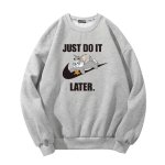画像1: JUST DO IT LATER Big Tom and Jerry Broken swoosh sweat  ユニセックス男女兼用 トムとジェリー スウォッシュ スウェットトレーナー (1)