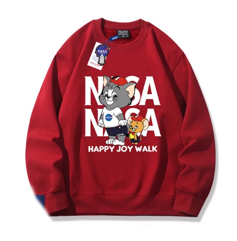 画像6: Unisex NASA x Happy Joy Walk: Tom and Jerry Sweatshirt ユニセックス 男女兼用 ナサ×ハッピージョイウォークトムとジェリースウェットトレーナー (6)