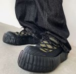 画像4: Unisex Chunky-soled outdoor-style lace-up sneaker boots　ユニセックス 男女兼用 厚底チャンキーソールレースアップアウトドアスタイルスニーカーブーツ (4)