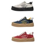画像7: Unisex Platform Canvas German-Style Lace-Up Sneakers　ユニセックス 男女兼用 厚底キャンバスジャーマニースタイルレースアップスニーカー (7)