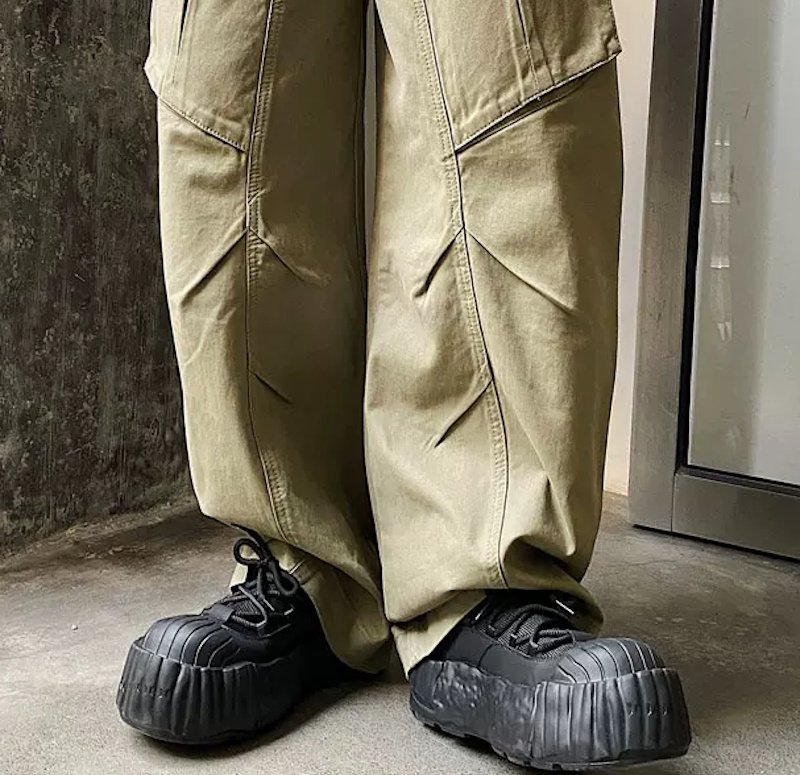 画像2: Unisex Chunky-soled outdoor-style lace-up sneaker boots　ユニセックス 男女兼用 厚底チャンキーソールレースアップアウトドアスタイルスニーカーブーツ (2)