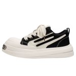 画像2: Unisex Big-Head & Metal-Accented Platform Lace-Up Sneakers　ユニセックス 男女兼用 厚底ビッグヘッド＆メタルレースアップスニーカー (2)