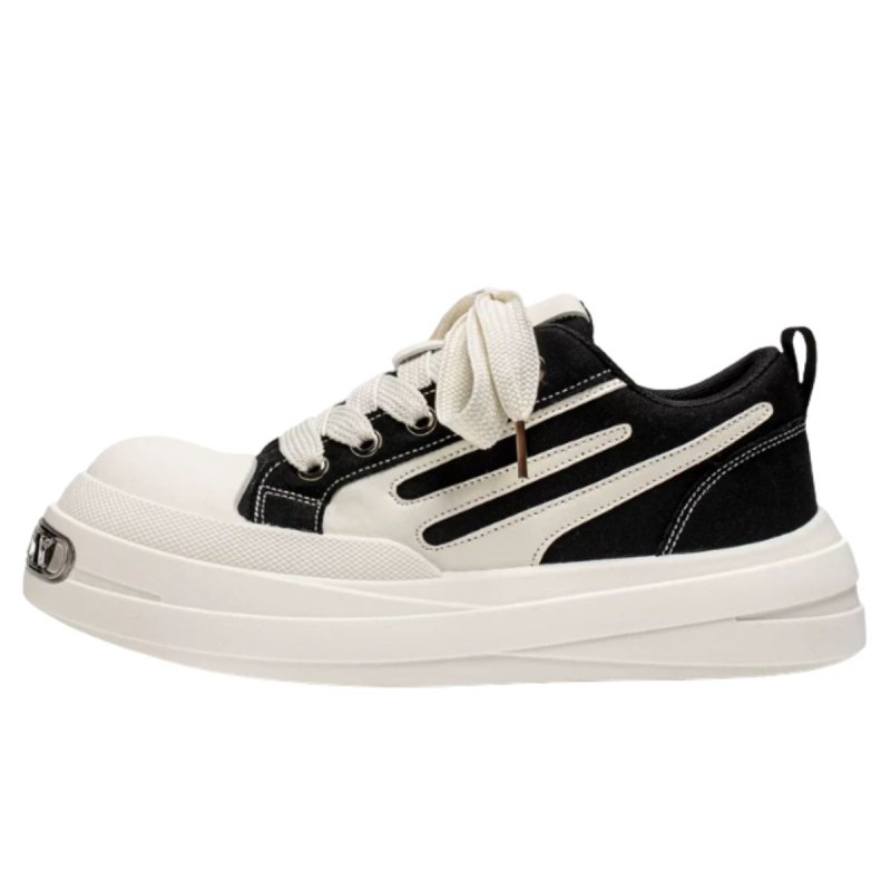 画像2: Unisex Big-Head & Metal-Accented Platform Lace-Up Sneakers　ユニセックス 男女兼用 厚底ビッグヘッド＆メタルレースアップスニーカー (2)