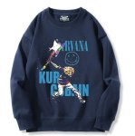 画像1: Nirvana Photo Print x Smile Sweatshirt ユニセックス男女兼用ニルヴァーナフォトプリント×スマイル スウェットトレーナー (1)