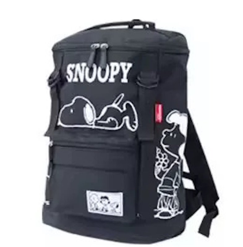 画像2: Snoopy & Friends & Lucy Square Backpack　ユニセックス男女兼用スヌーピー×フレンズ×ルーシー スクエアバックパック リュックトートショルダーバッグ (2)