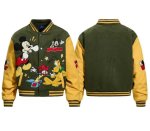 画像1: Mickey Mouse & Goofy Jacket Baseball Jacket ユニセックス男女兼用ミッキーマウス＆グーフィ刺繍スタジアムジャンパー スタジャン (1)