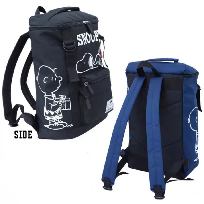 画像5: Snoopy & Friends & Lucy Square Backpack　ユニセックス男女兼用スヌーピー×フレンズ×ルーシー スクエアバックパック リュックトートショルダーバッグ (5)