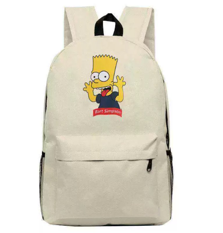 画像3: Bart Simpson backpack BAG 　ユニセックス男女兼用バートシンプソンバックパック リュックトートショルダーバッグ (3)