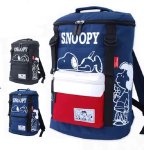画像4: Snoopy & Friends & Lucy Square Backpack　ユニセックス男女兼用スヌーピー×フレンズ×ルーシー スクエアバックパック リュックトートショルダーバッグ (4)