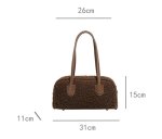 画像5: Horizontal faux-fur tote/shoulder/underarm bag　横長ファートートショルダーアンダーアームバッグ (5)