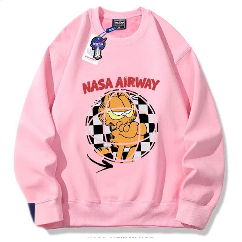 画像9: Unisex NASA x Damiesphere Sphere x Garfield Sweatshirt　ユニセックス 男女兼用NASA×ダミエスフィア球体×ガーフィールドスウェットガーフィールドプリント フーディーパーカースウェット (9)