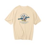 画像3: Astronauts Donald duck Print Short Sleeve T-Shirt ドナルドダック 宇宙飛行士 プリント ラウンドネック Tシャツ ユニセックス 男女兼用 (3)