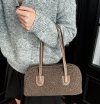画像8: Horizontal faux-fur tote/shoulder/underarm bag　横長ファートートショルダーアンダーアームバッグ (8)