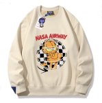 画像2: Unisex NASA x Damiesphere Sphere x Garfield Sweatshirt　ユニセックス 男女兼用NASA×ダミエスフィア球体×ガーフィールドスウェットガーフィールドプリント フーディーパーカースウェット (2)