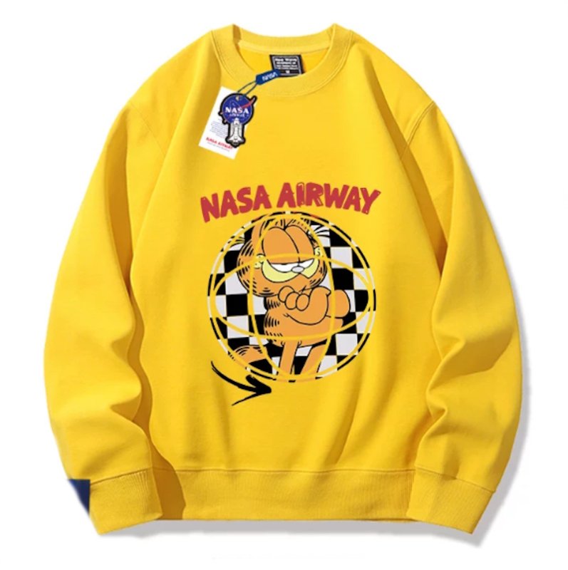 画像7: Unisex NASA x Damiesphere Sphere x Garfield Sweatshirt　ユニセックス 男女兼用NASA×ダミエスフィア球体×ガーフィールドスウェットガーフィールドプリント フーディーパーカースウェット (7)