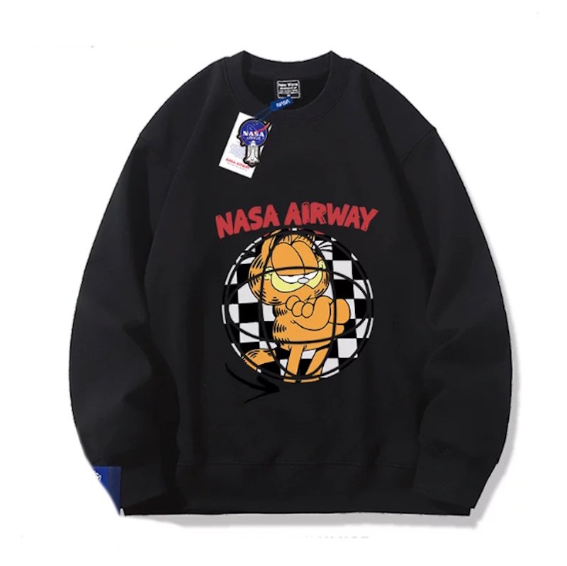 画像5: Unisex NASA x Damiesphere Sphere x Garfield Sweatshirt　ユニセックス 男女兼用NASA×ダミエスフィア球体×ガーフィールドスウェットガーフィールドプリント フーディーパーカースウェット (5)