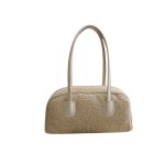 画像4: Horizontal faux-fur tote/shoulder/underarm bag　横長ファートートショルダーアンダーアームバッグ (4)