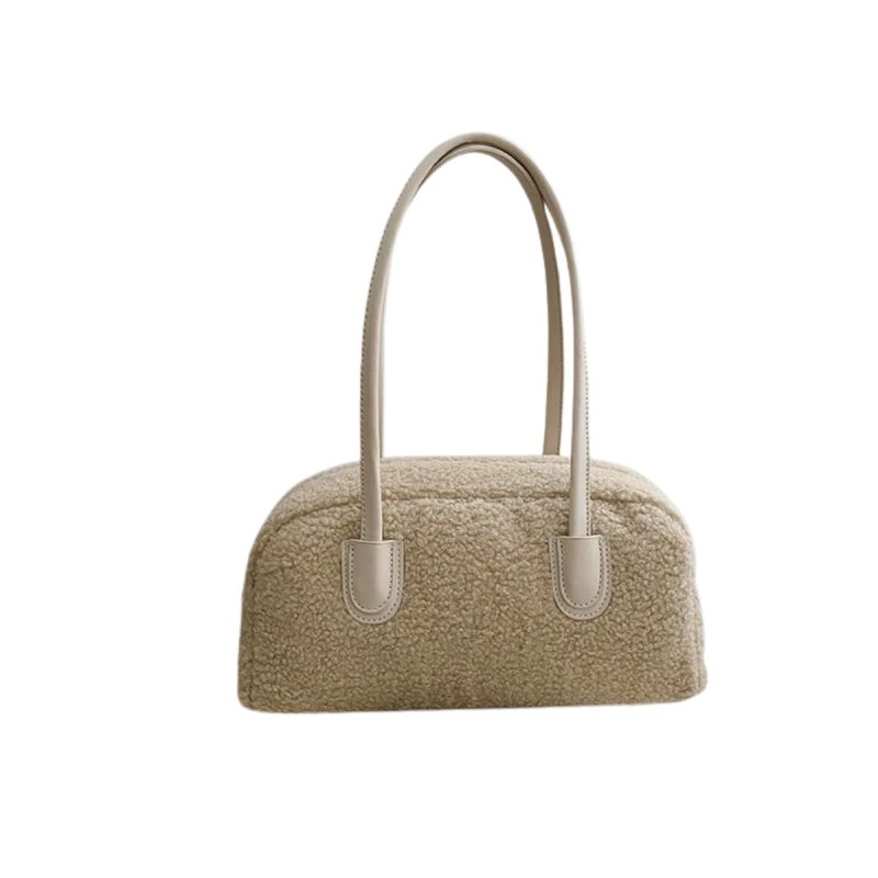 画像4: Horizontal faux-fur tote/shoulder/underarm bag　横長ファートートショルダーアンダーアームバッグ (4)
