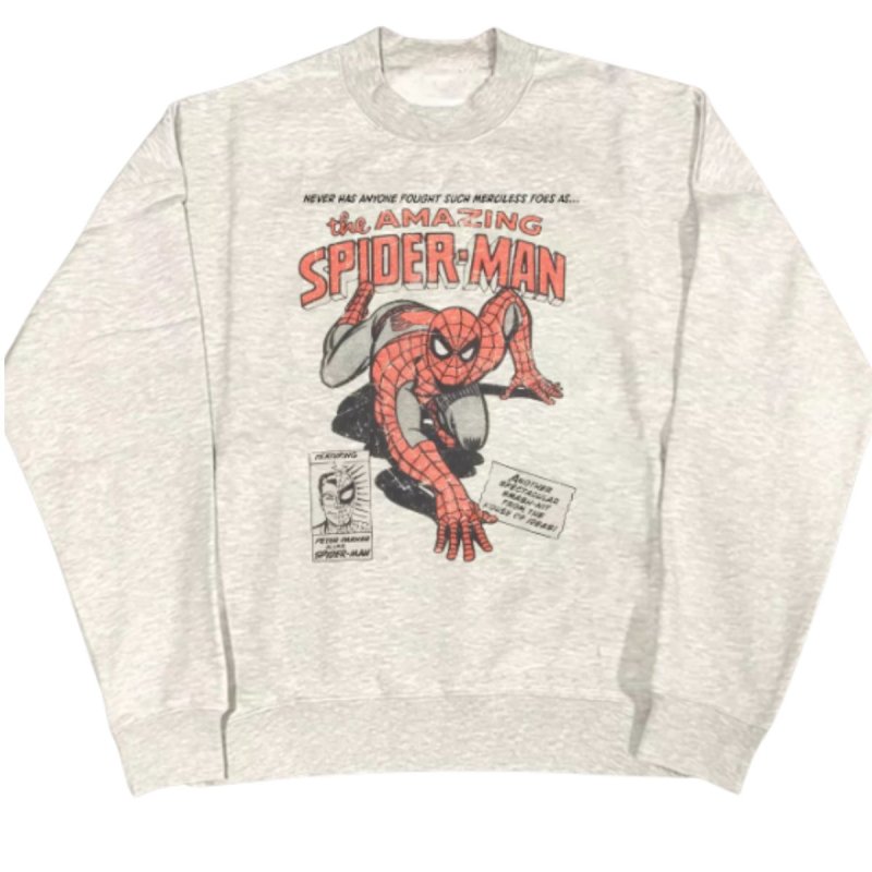 画像2: Spider-Man Vintage-Style Sweatshirt ユニセックス男女兼用 スパイダーマンヴィンテージスタイルスウェットトレーナー (2)