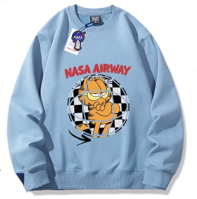 画像6: Unisex NASA x Damiesphere Sphere x Garfield Sweatshirt　ユニセックス 男女兼用NASA×ダミエスフィア球体×ガーフィールドスウェットガーフィールドプリント フーディーパーカースウェット (6)