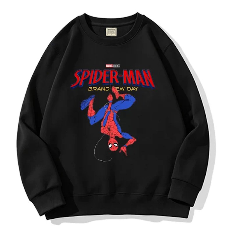 画像1: Upside-Down Spider-Man Vintage-Style Sweatshirt Sweatshirt  ユニセックス男女兼用 逆さスパイダーマンヴィンテージスタイルスウェットトレーナー (1)