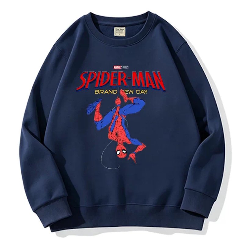 画像2: Upside-Down Spider-Man Vintage-Style Sweatshirt Sweatshirt  ユニセックス男女兼用 逆さスパイダーマンヴィンテージスタイルスウェットトレーナー (2)