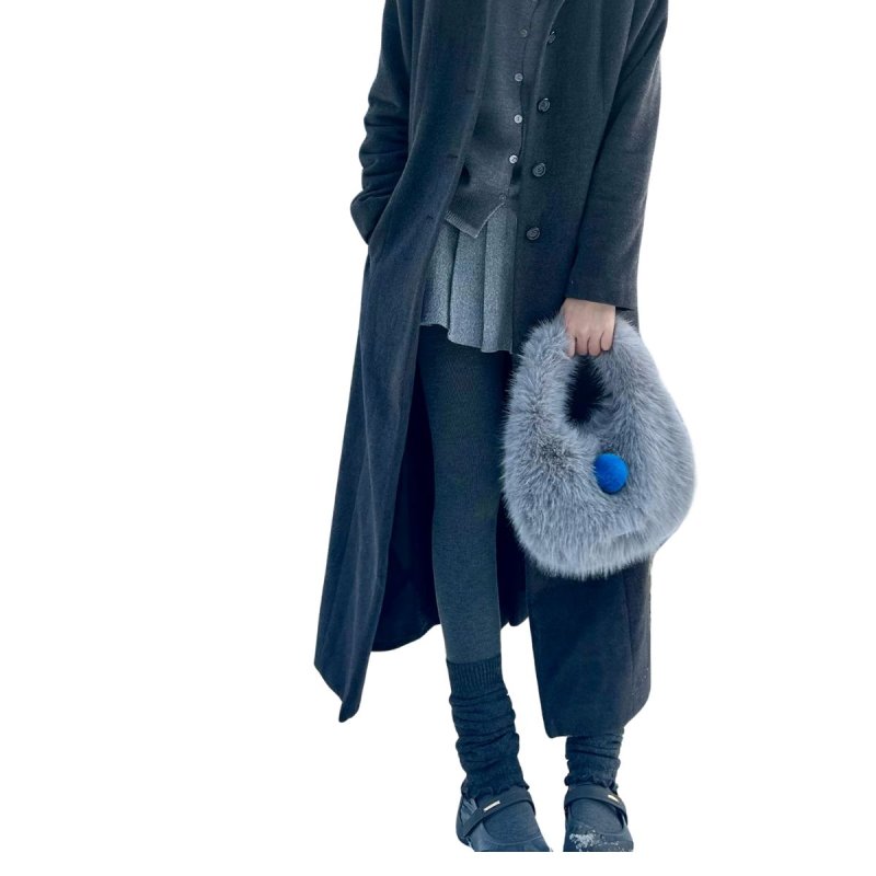 画像5: 7THLAT Round Pom-Pom Fur Handbag　7THLATラウンドポンポンファーハンドバッグ (5)