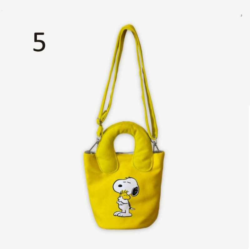 画像6: Snoopy & Woodstock Tote/Shoulder/Underarm/Pochette Bag　スヌーピー＆ウッドストックトートショルダーアンダーアームポシェットバッグ (6)