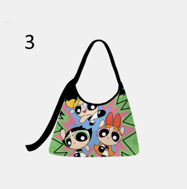 画像4: Puff-Style Powerpuff Girls Tote/Shoulder/Underarm Bag　パフパワフルガールズトートショルダーアンダーアームバッグ (4)