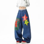 画像2: Felix the cat barrel leg jeans pants 男女兼用 ユニセックス フィリックス・ザ・キャット バレルレッグ ジーンズ ワイドパンツ (2)
