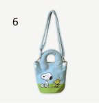 画像7: Snoopy & Woodstock Tote/Shoulder/Underarm/Pochette Bag　スヌーピー＆ウッドストックトートショルダーアンダーアームポシェットバッグ (7)