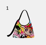 画像2: Puff-Style Powerpuff Girls Tote/Shoulder/Underarm Bag　パフパワフルガールズトートショルダーアンダーアームバッグ (2)