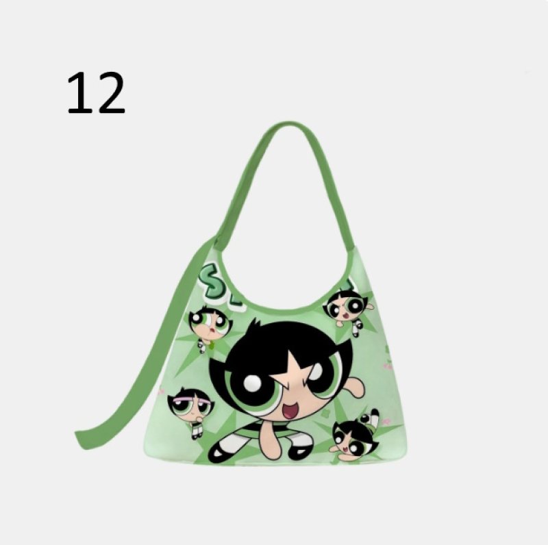 画像13: Puff-Style Powerpuff Girls Tote/Shoulder/Underarm Bag　パフパワフルガールズトートショルダーアンダーアームバッグ (13)
