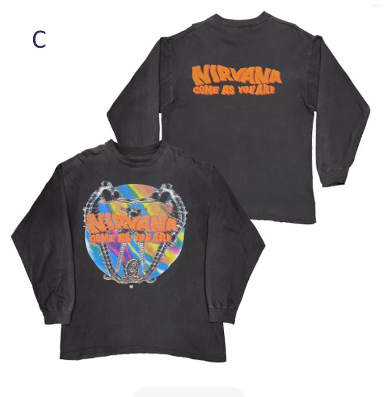 画像4: Unisex Nirvana "Nevermind" Print Long-Sleeve T-Shirt　男女兼用ニルヴァーナネヴァーマインドビンテージスタイル長袖Ｔシャツ (4)