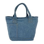 画像3: Snoopy Embroidered Canvas & Denim Tote Shopping Bag　ユニセックス男女兼用スヌーピー刺繍デニムキャンバストートショッピングバッグ (3)